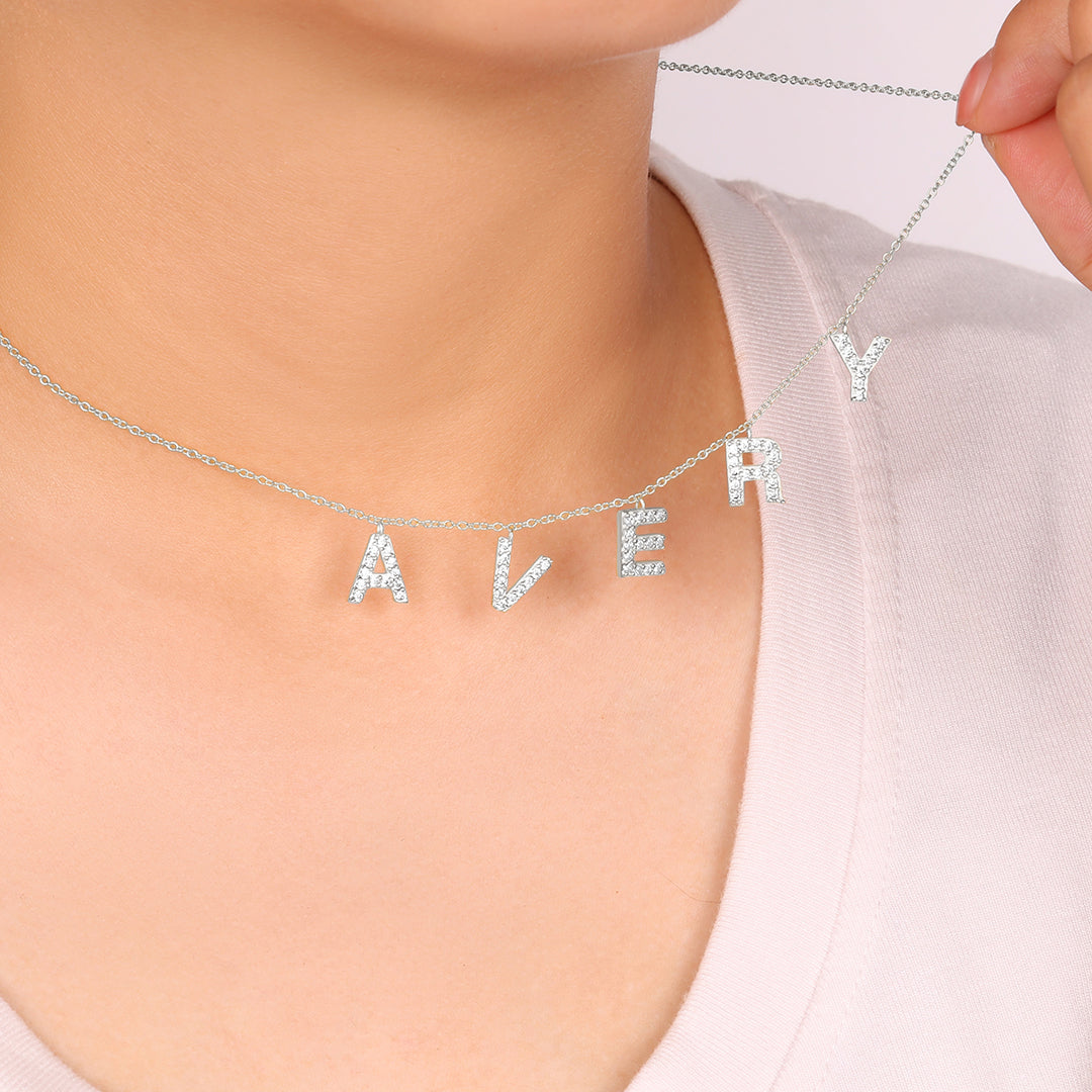 Collana con nome in stampatello