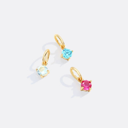 Charm con Pietra di Nascita Essenziale 4 mm
