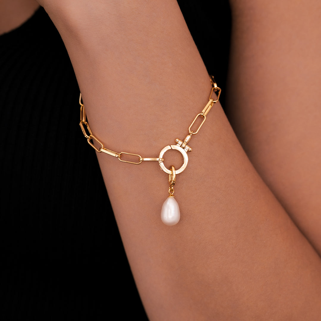 Charm a Goccia con Perla Naturale