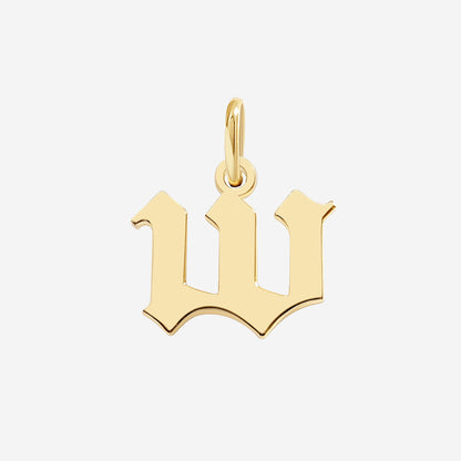 Charm con lettera in stile Old English