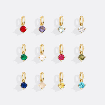 Charm con Pietra di Nascita Essenziale 4 mm