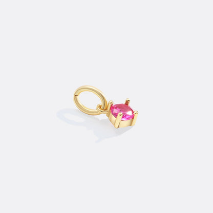 Charm con Pietra di Nascita Essenziale 4 mm