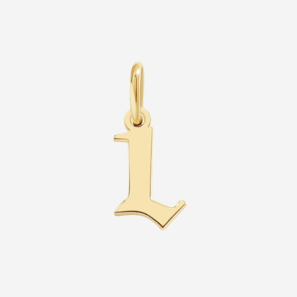 Charm con lettera in stile Old English