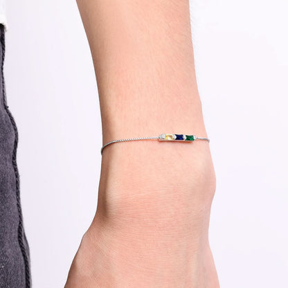 Bracciale Arcobaleno con Pietra di Nascita