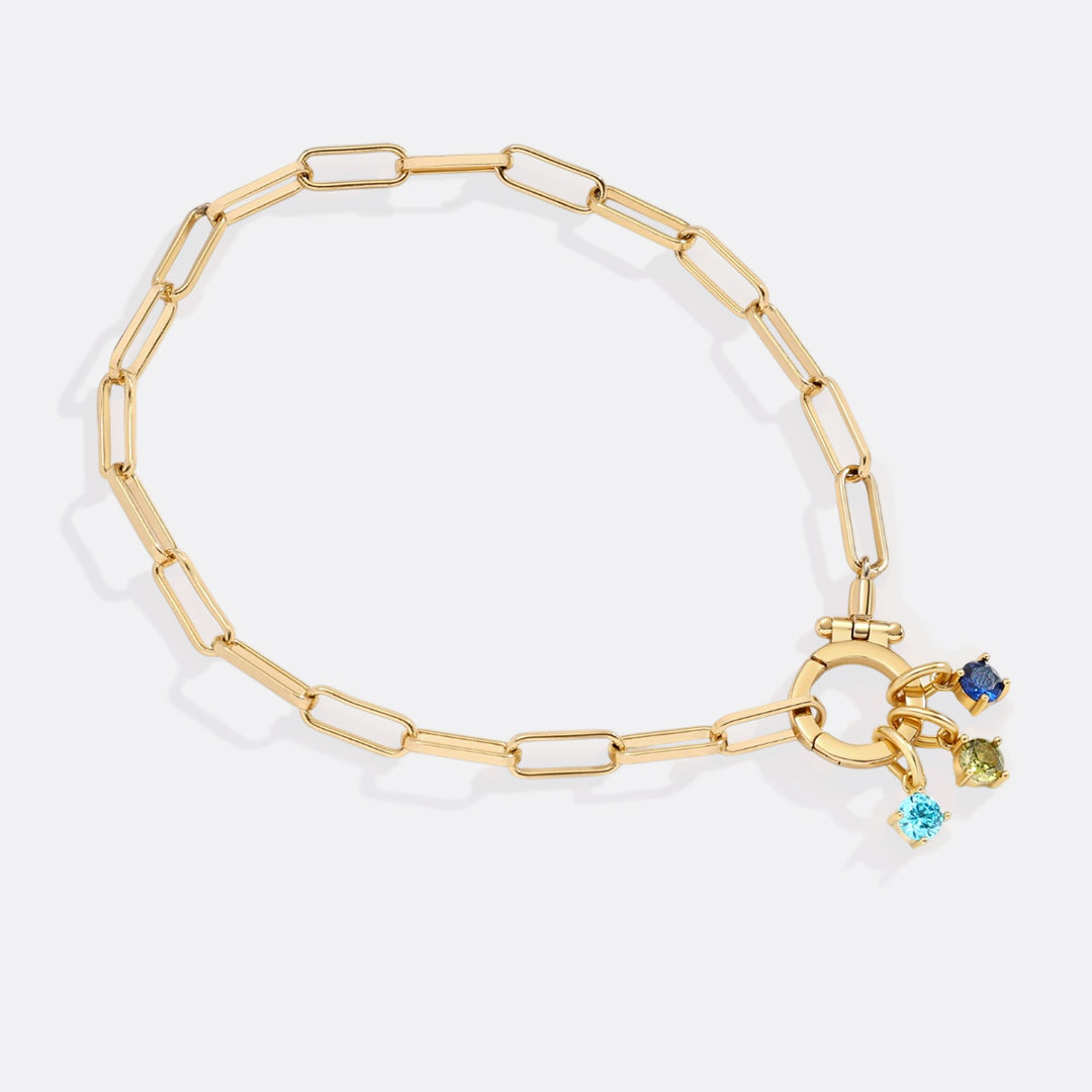 Charm con Pietra di Nascita Essenziale 4 mm