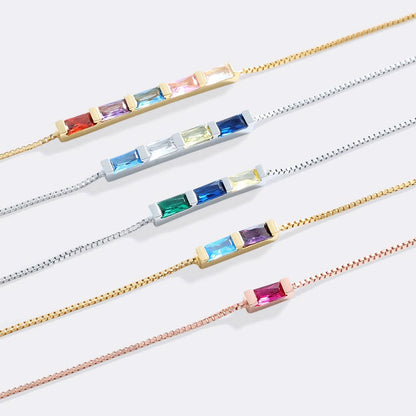 Bracciale Arcobaleno con Pietra di Nascita