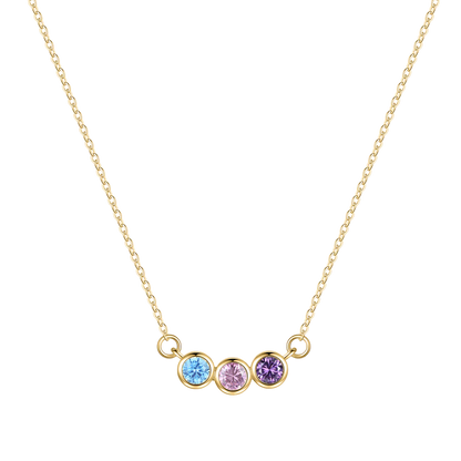 Collana Delicata con Pietre di Nascita della Famiglia