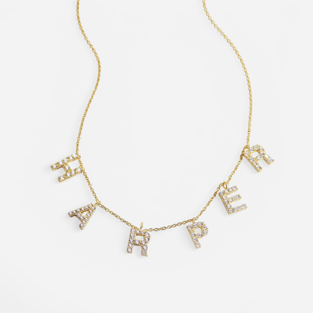 Collana con nome in stampatello