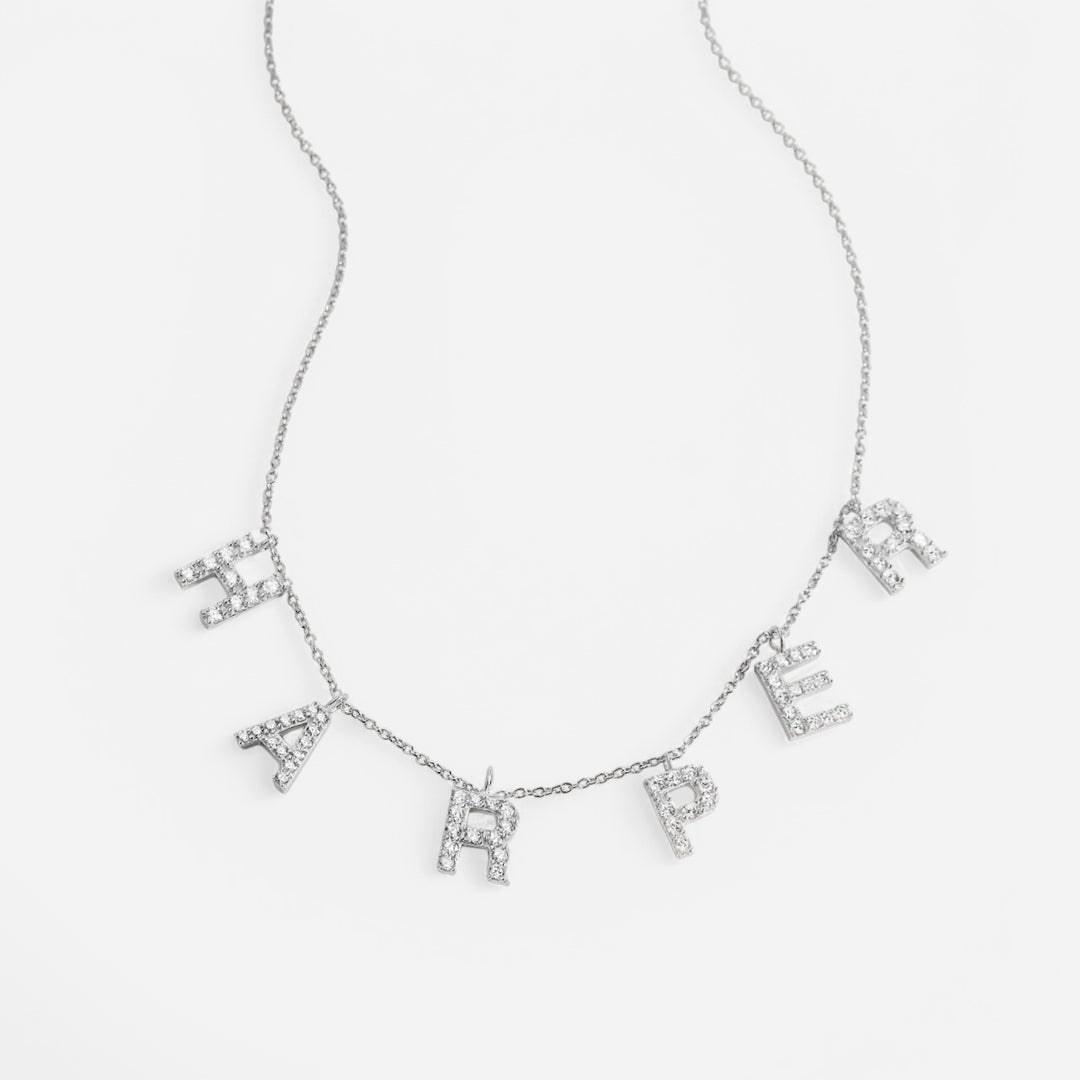 Collana con nome in stampatello
