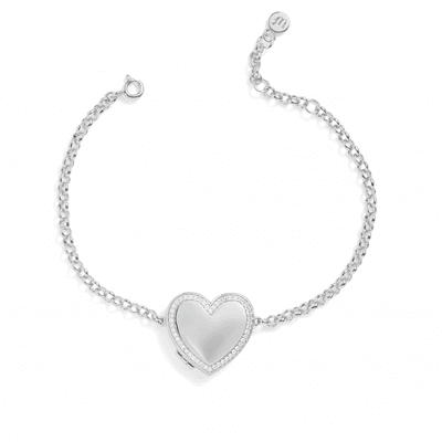 Braccialetto con medaglione a cuore personalizzato