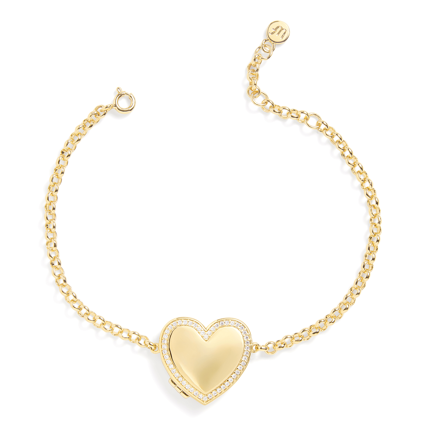 Braccialetto con medaglione a cuore personalizzato