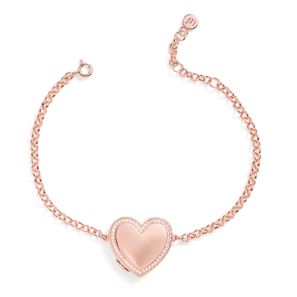 Braccialetto con medaglione a cuore personalizzato