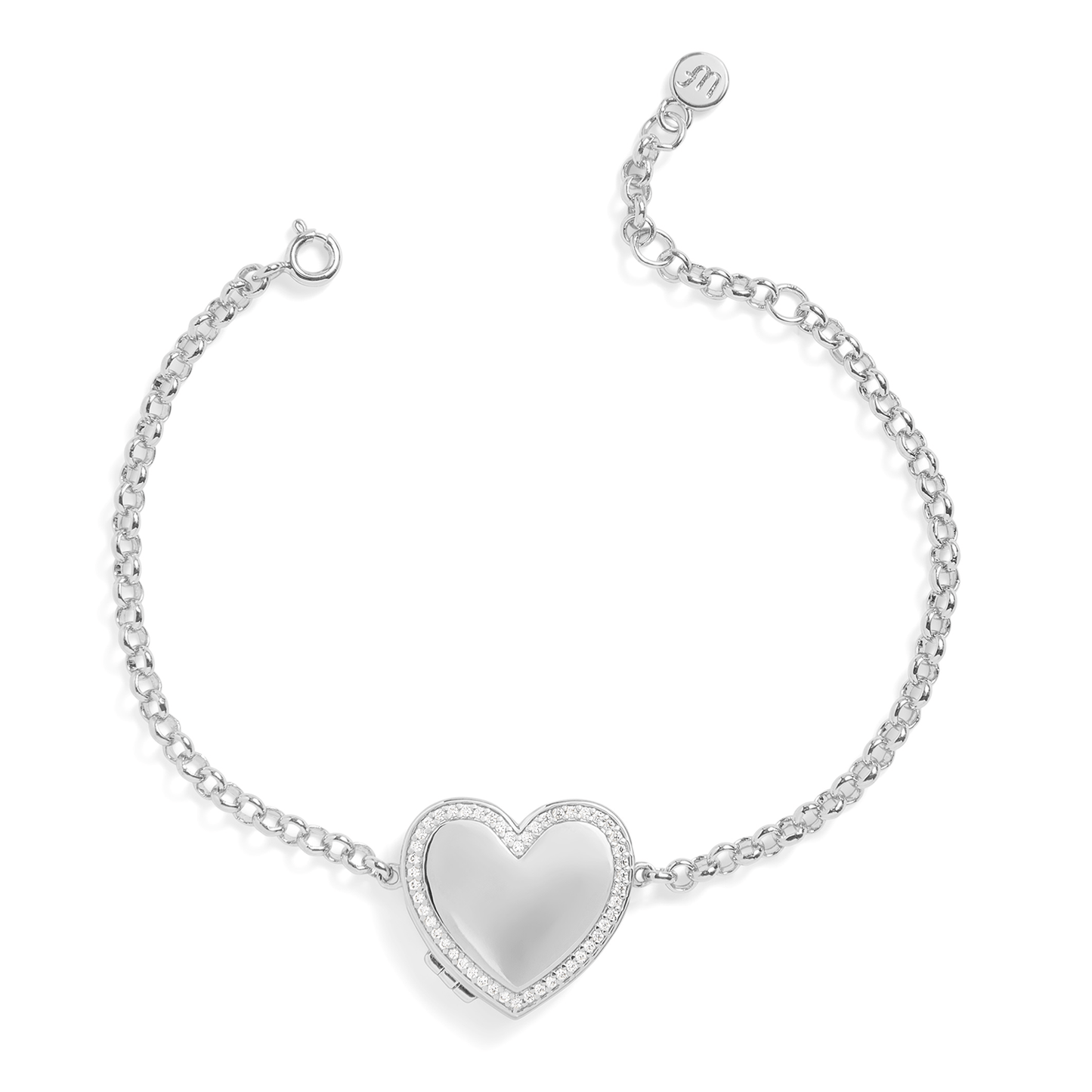 Braccialetto con medaglione a cuore personalizzato
