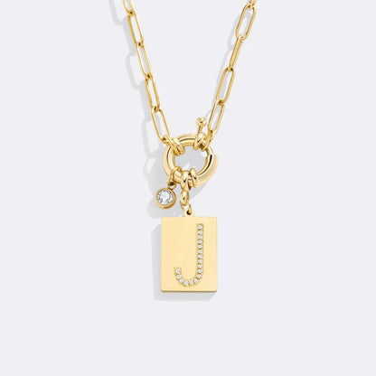 Collana con ciondolo iniziale e catena a graffetta
