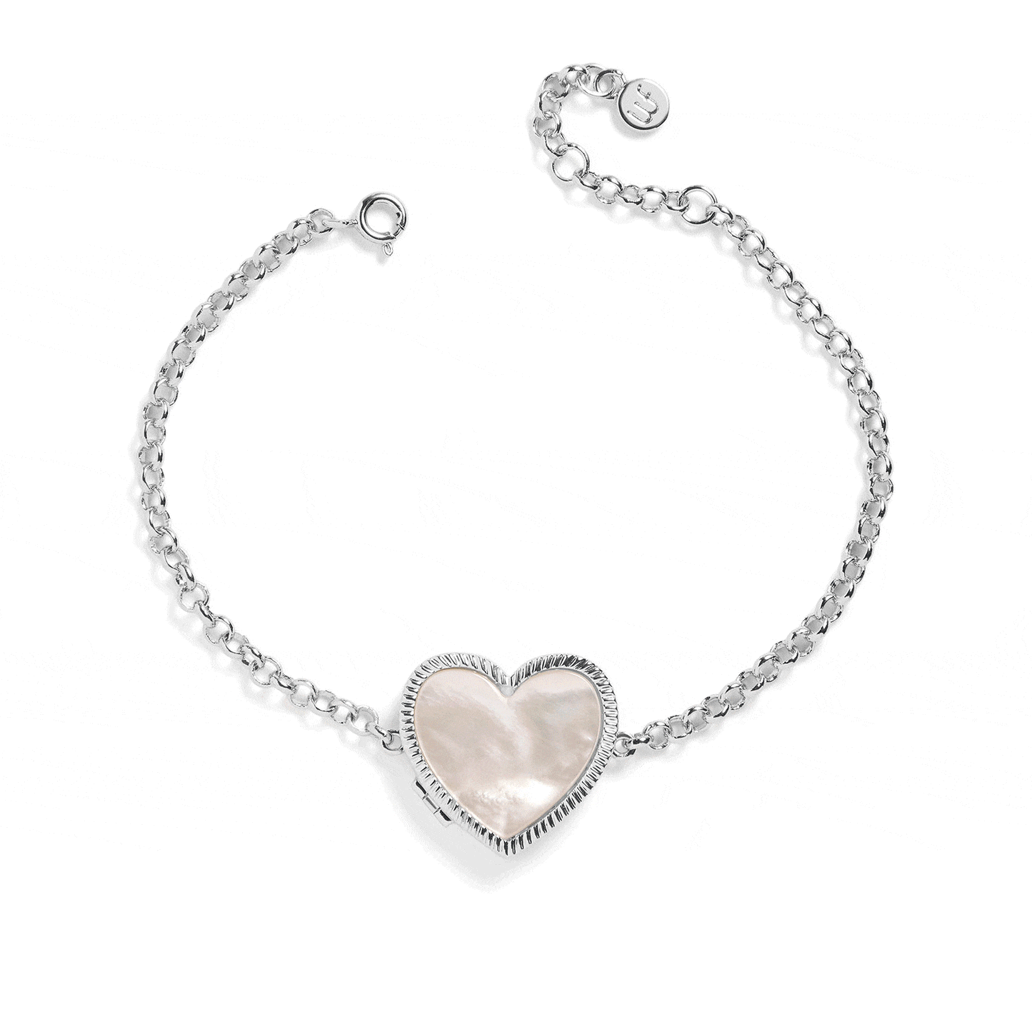 Bracciale Medaglione Personalizzato in Madreperla