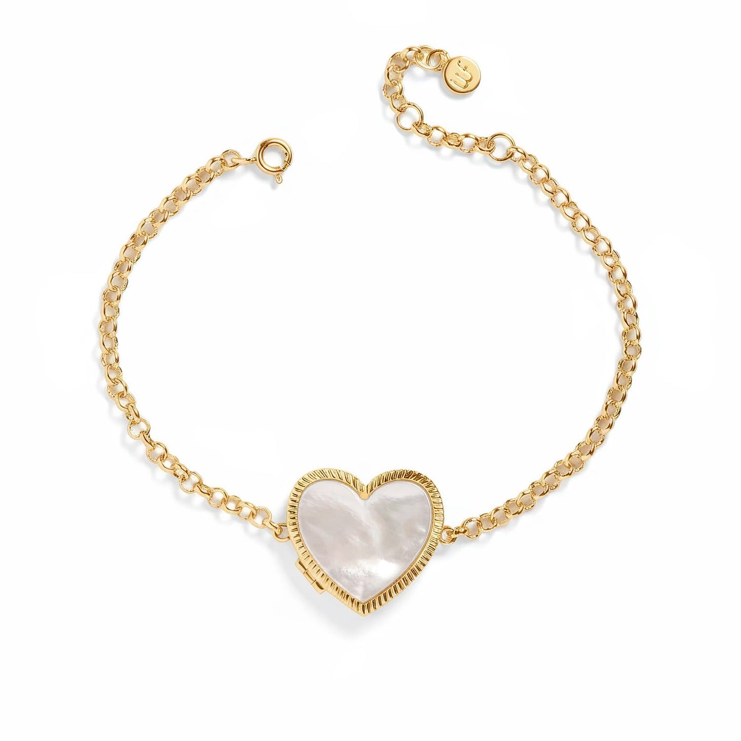 Bracciale Medaglione Personalizzato in Madreperla