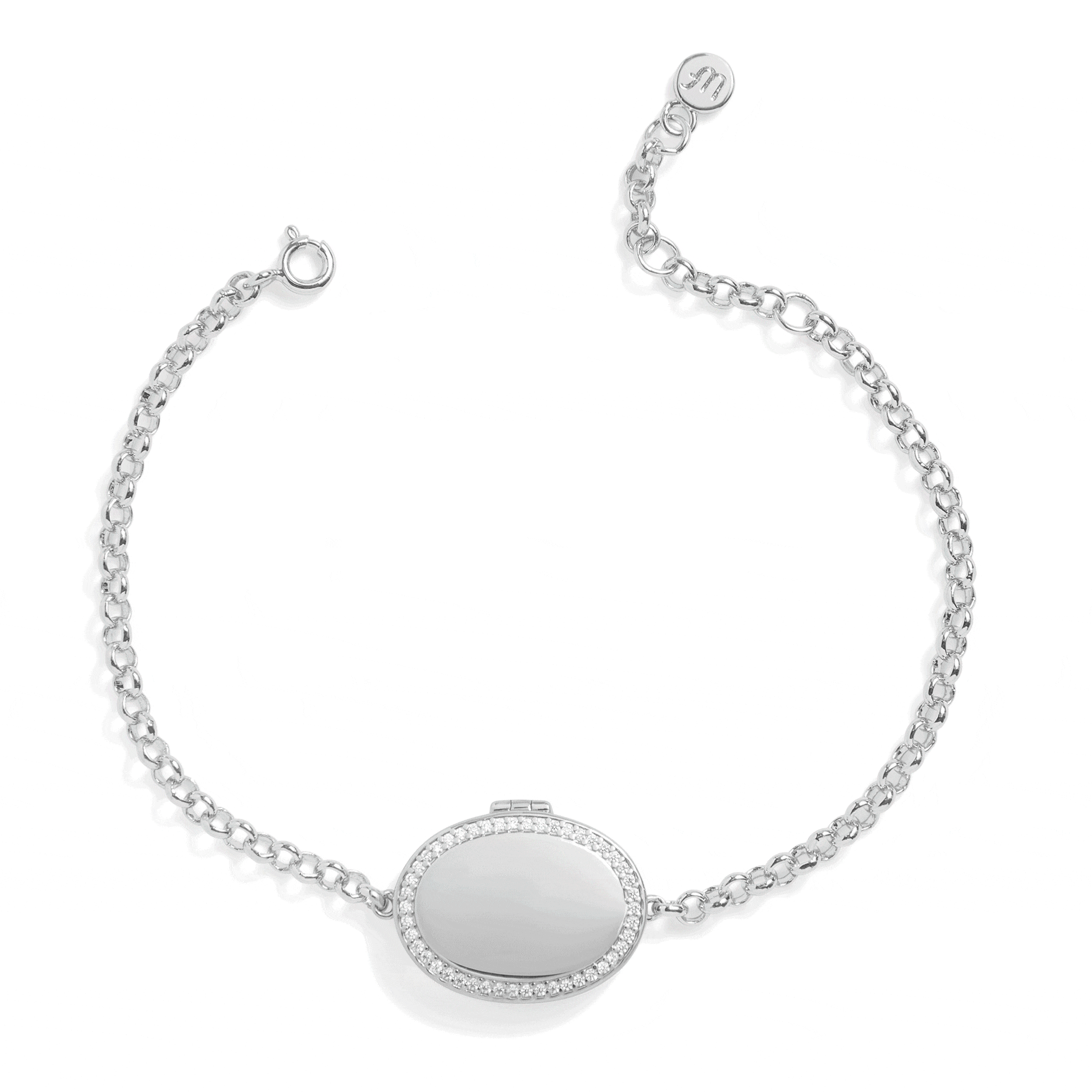Braccialetto personalizzato con medaglione ovale
