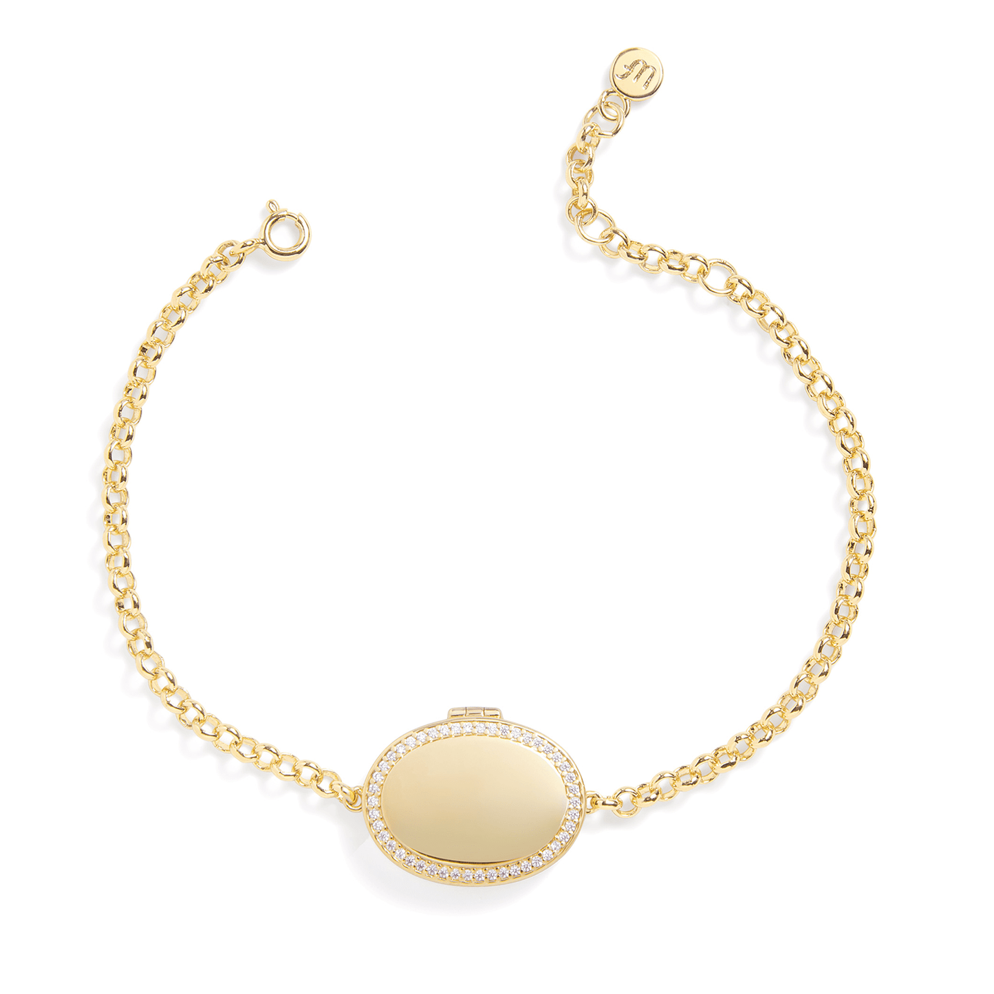 Braccialetto personalizzato con medaglione ovale