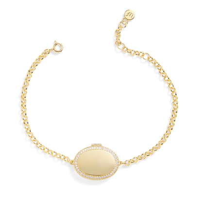 Braccialetto personalizzato con medaglione ovale