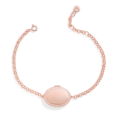 Braccialetto personalizzato con medaglione ovale