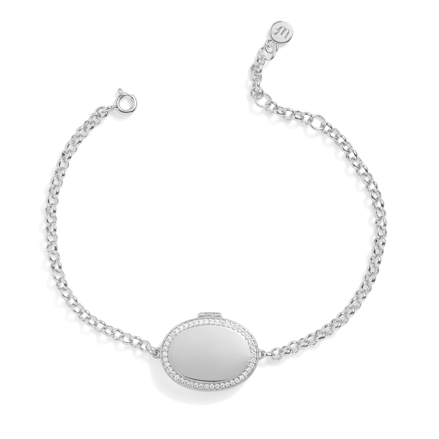 Braccialetto personalizzato con medaglione ovale
