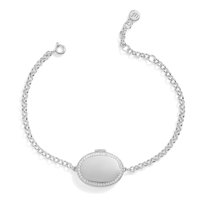 Braccialetto personalizzato con medaglione ovale